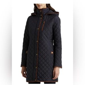 Lauren Ralph Lauren Women’s Quilted Coat, Navy